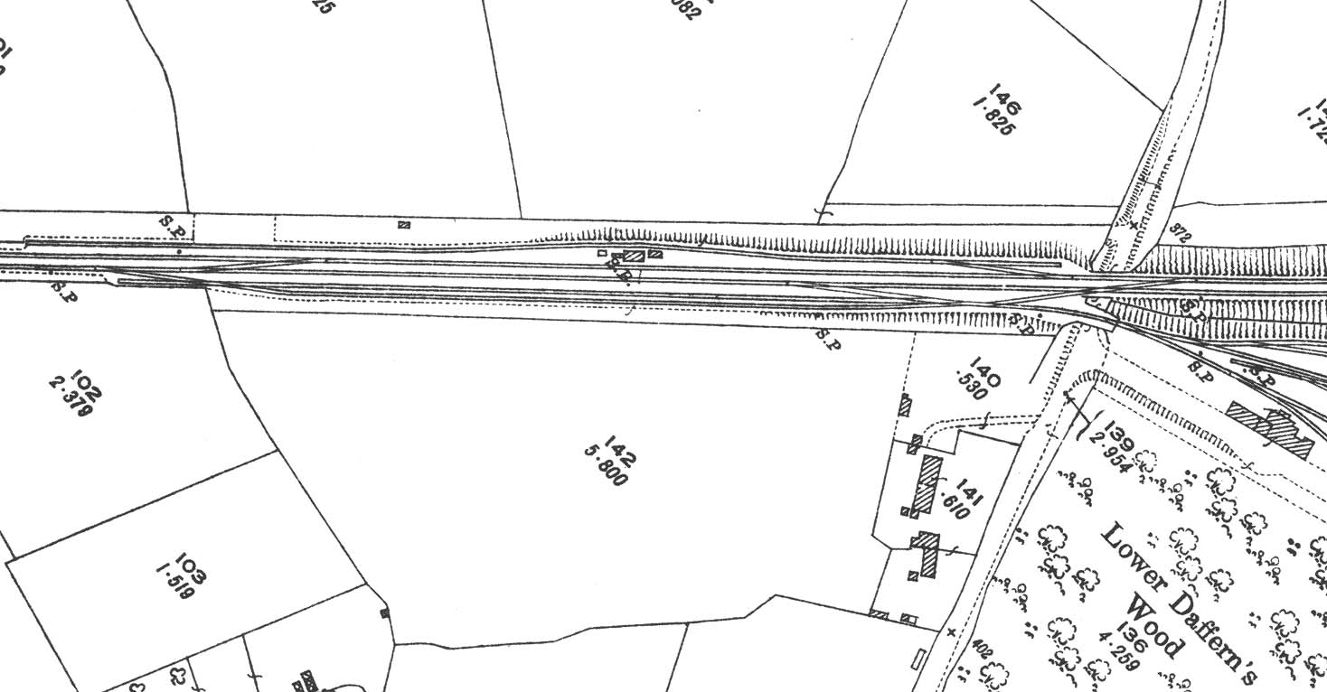 A 1923 25 inch to the mile Ordnance Survey map of Arley Colliery Sidings showing the track layout on both the up and down lines