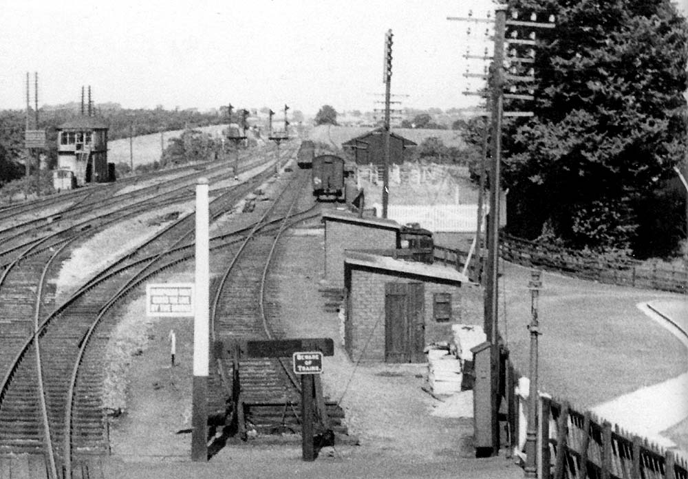 Barnt Green: Close up showing the cattle dock and small timber goods ...