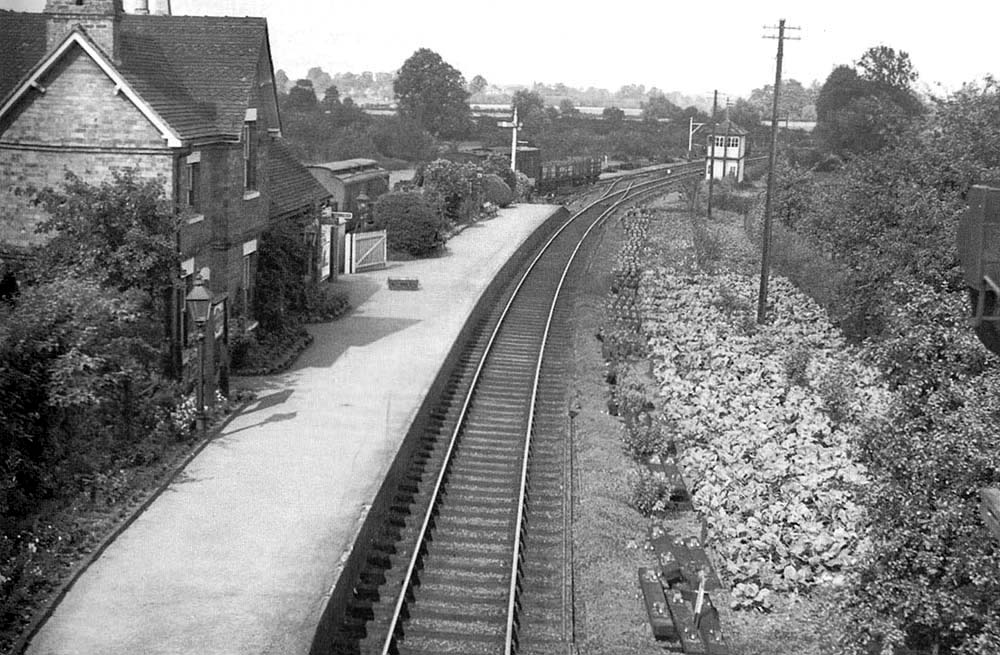 Harvington Station: Looking towards north towards Redditch with the ...