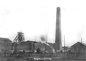 A general view of Kingsbury Colliery's two shafts and buildings with mainly Midland Railway wagons in evidence