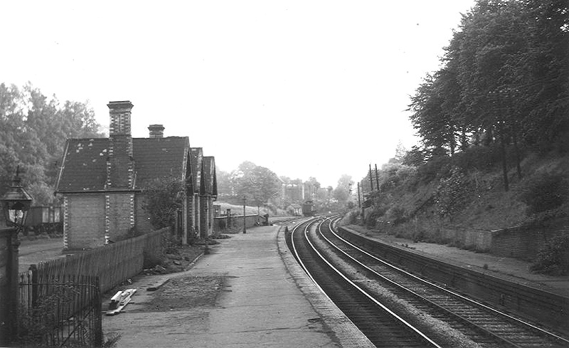 Looking towards Kings Norton on 13th June 1957 some sixteen years after closure to passenger traffic