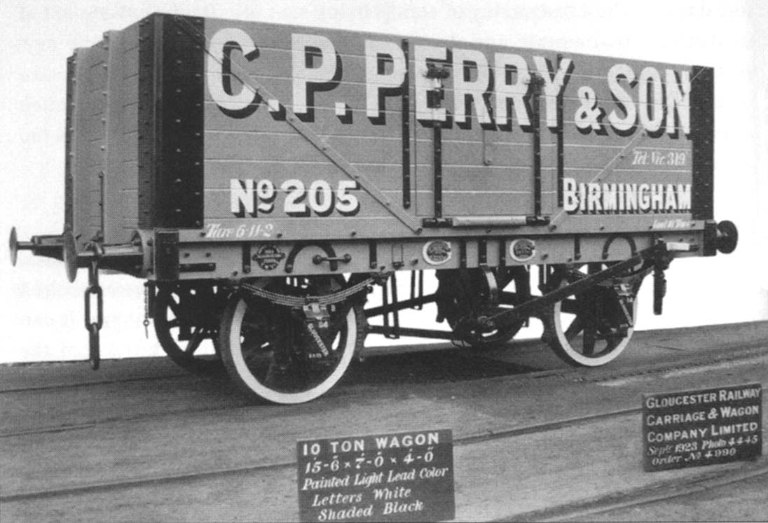 A Gloucester Railway Carriage & Wagon Company Ltd 10 ton, 7 plank, mineral wagon owned by CP Perry & Son