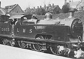 Ex-MR 0-6-4T 'Flatiron' No 2025 stands at Kings Norton station on a Redditch to New Sreet local passenger working