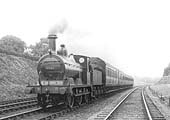 MR 0-6-0 2F No 3543 is seen working a local passenger train comprising close coupled carriage stock on 1st August 1921