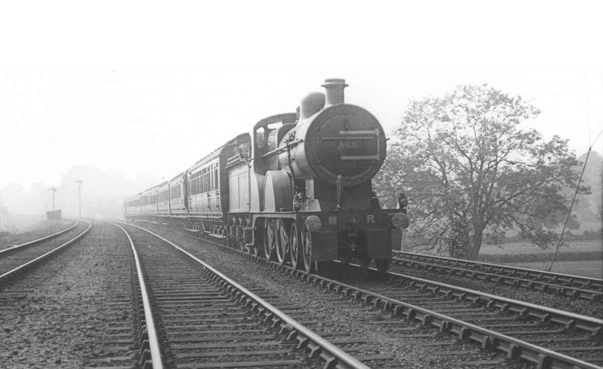  MR 4-4-0 No 368 approached Kings Norton station whilst at the head of an up express passenger service