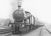 MR 4-4-0 3P No 723 is seen accelerating past Kings Norton carriage sidings whilst at the head of an express train on 16th July 1921