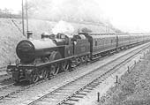 MR 3P 4-4-0 No 723 was also fitted for oil firing and is seen with steam escaping from the valves