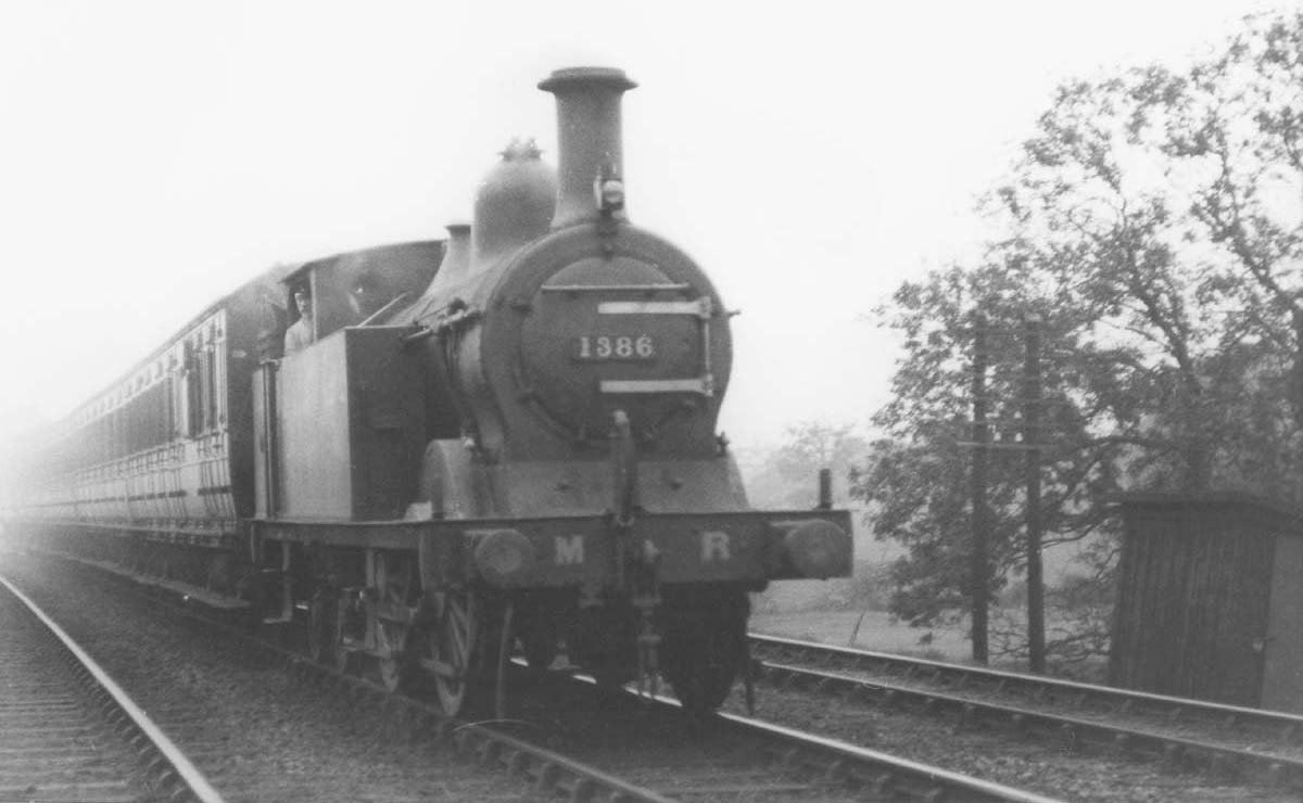 MR 0-4-4T No 1386 is seen heading a local passenger service from Redditch to New Street on the fast line