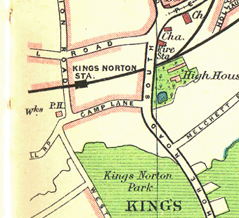 Location of Kings Norton Station
