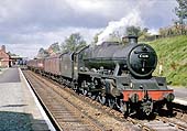 Ex-LMS 5XP 4-6-0 No 45674 'Duncan' stops at Kings Norton with an all stations Worcester to New Street service
