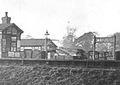 Close up showing the goods yard sited in the opposite side to Northfield Station's island platform