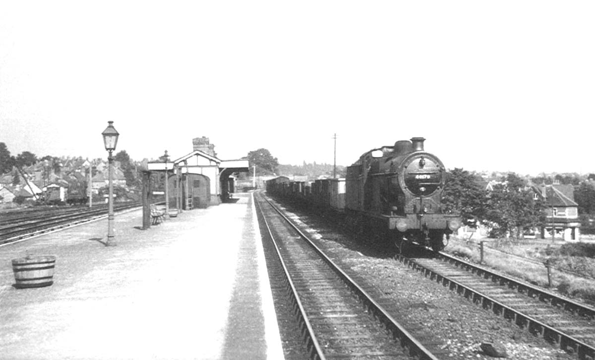 Northfield Station: Ex-LMS 0-6-0 4F No 44179 is seen passing Northfield ...