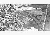 An aerial view of the junctions between the MR's lines to Leicester and Ashby and the Trent Valley Line