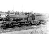 Ex-Midland Railway 2F 0-6-0 No 58240 is seen shunting in the goods yard shortly before it was withdrawn in May 1953