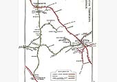 A Route Map showing the various lines of the Midland Railway and LNWR in the Nuneaton, Water Orton and Tamworth area