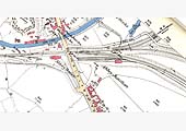An 1886 25 inch to the mile Ordnance Survey map of Abbey Street station and its goods yard and junction
