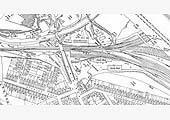 A 1913 25 inch to the mile Ordnance Survey map of Abbey Street station and its goods yard and junction