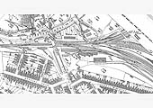 A 1923 25 inch to the mile Ordnance Survey map of Abbey Street station and its goods yard and junction