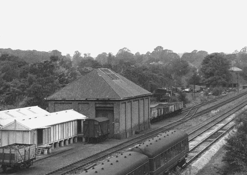 Close up showing Penns goods shed and yard which was located some distance from the passenger station