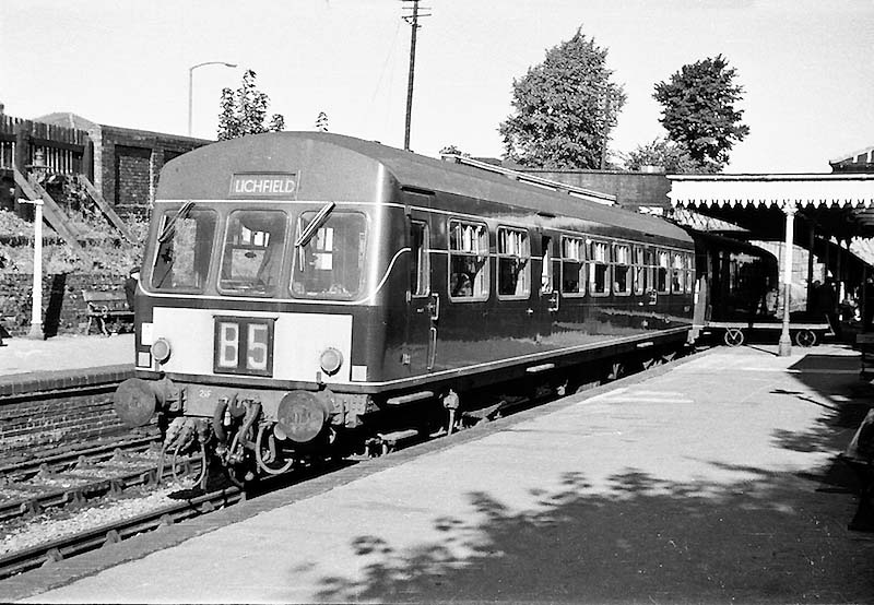 The Metro-Cammell two-car DMU had just arrived on 10:30am service from New Street on 27th September 1962