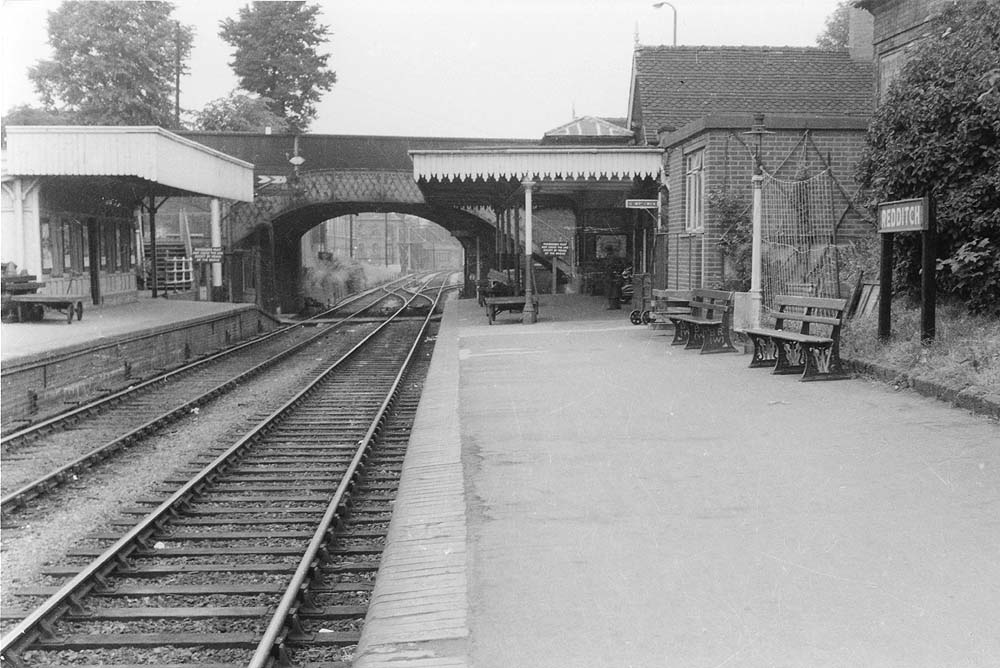 Warwickshire Railways: Looking north along the down platform towards ...