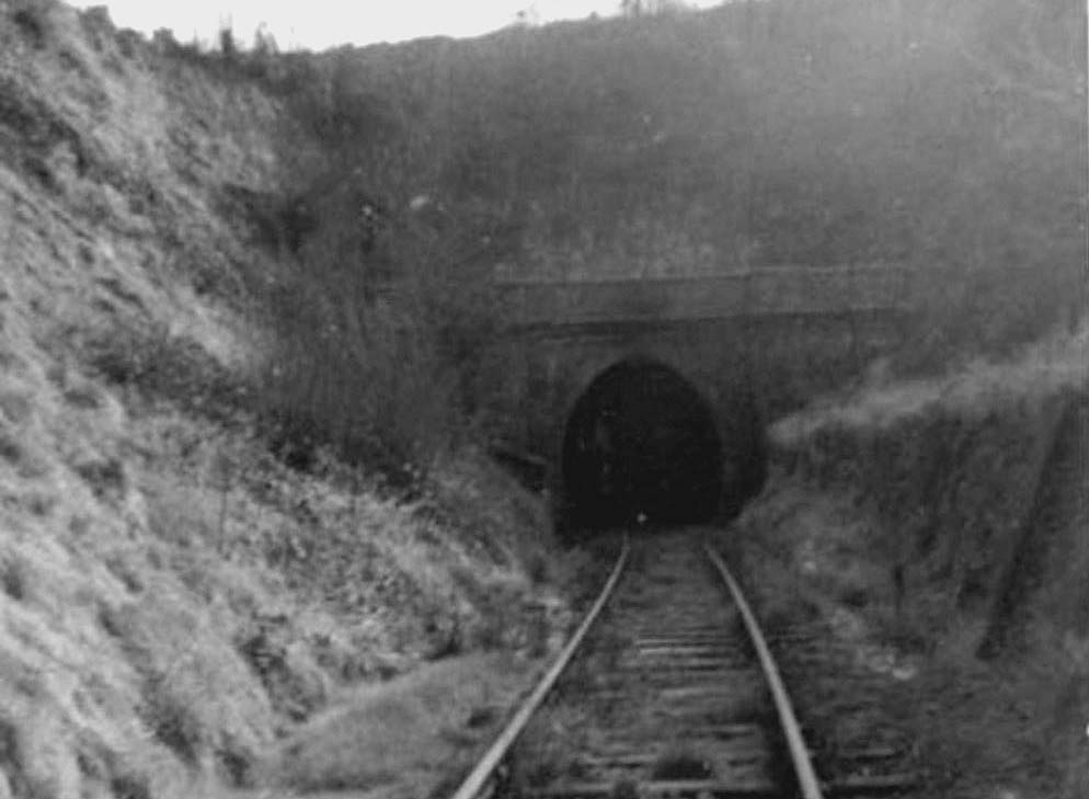View of the disused single bore tunnel which ran beneath Mount Pleasant south of Redditch