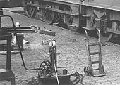 Close up illustrating some of the locomotive maintenance work undertaken by fitters at Saltley shed