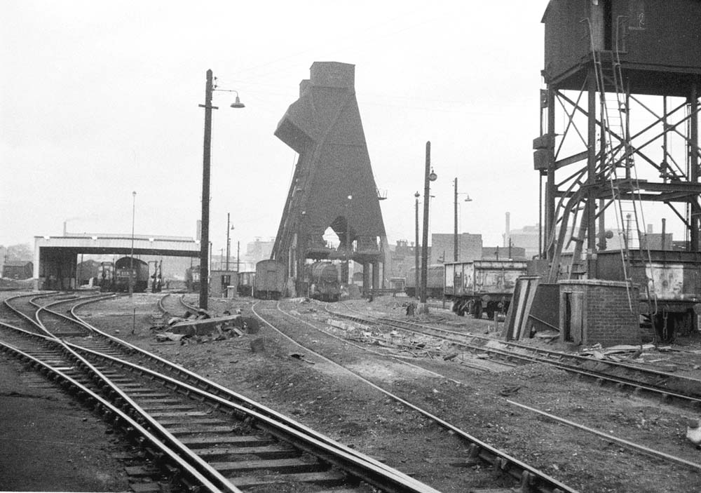 A general view showing the old and new servicing and locomotive disposal facilities at Saltley shed