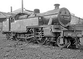 Ex-LMS 4MT 2-6-4T No 42419 is seen standing on Saltley shed's scrap line on 25th March 1964