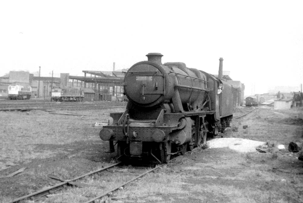 Another view of ex-LMS 'Stanier' 8F 2-8-0 No 48538 after its withdrawal from Saltley shed ready to be scrapped