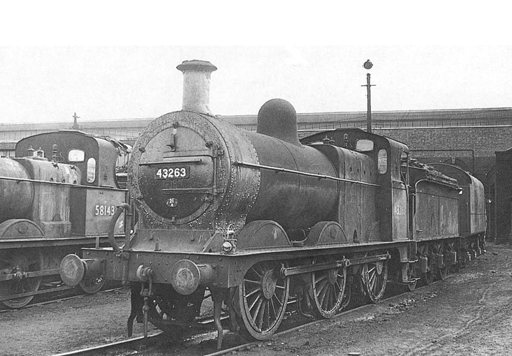 Ex-MR 3F 0-6-0 stands in front of Saltley shed on 3rd September 1961 fully prepared for the next day's trip
