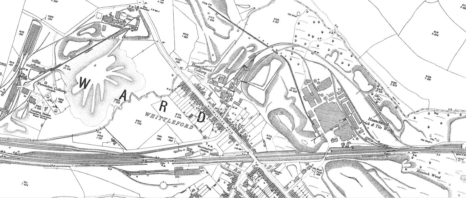 A 1924 25 inch to the mile Ordnance Survey Map showing Stockingford Sidings, Station and Engine Shed