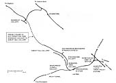 Schematic drawing showing Stockingford Station in relation to the branch and the LNWR's Trent Valley line