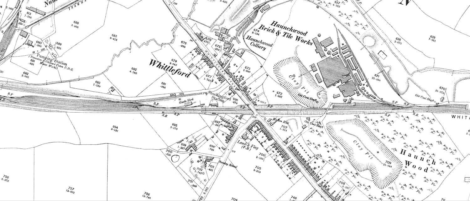A 1902 25 inch to the mile Ordnance Survey Map of Stockingford Sidings, Station & Haunchwood Works