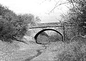 Bridge No 8 - The handsome skewed bridge still used as an occupation bridge for animals etc as seen in 1963