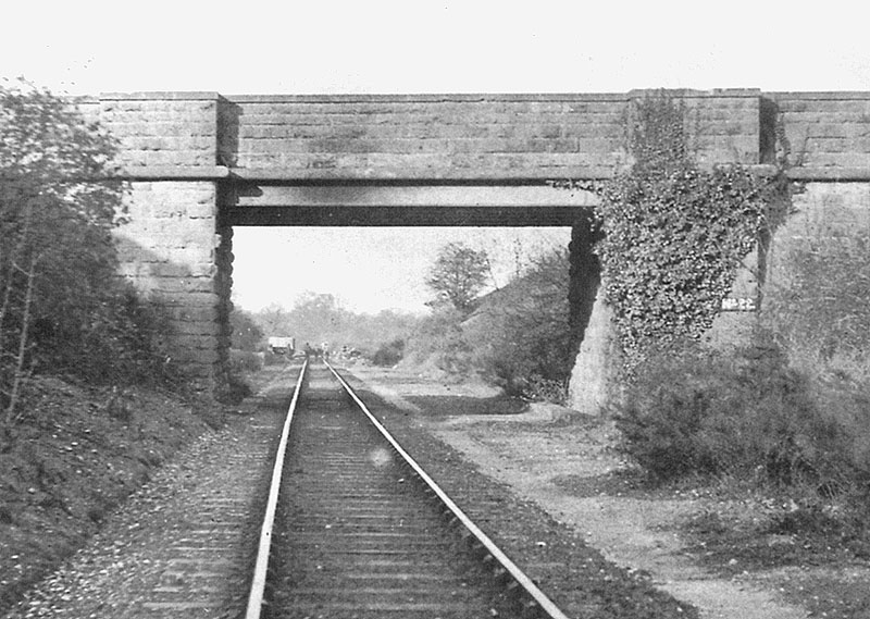 Bridge No 22 - Looking through the bridge carrying the Chester Road over the railway towards Packington sidings