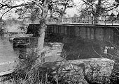 Bridge No 6 - A 1963 view showing the piers built to carry a double track bridge across the River Blythe