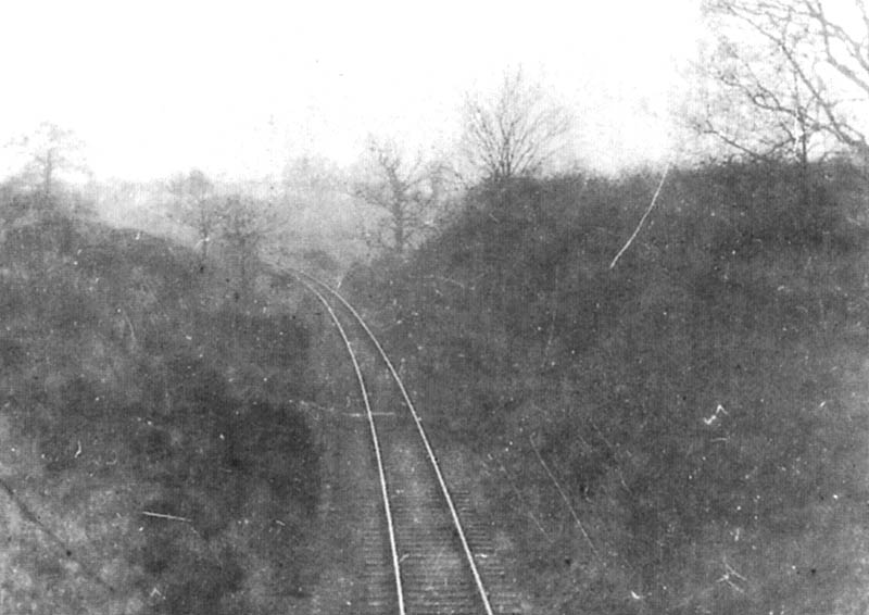 Bridge No 22 - Looking south towards Hampton as the line curves towards Bickenhill and the Coventry Road as seen on 1st April 1921