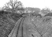 Bridge No 24 - Looking towards Coleshill from the bridge carrying Coventry Road over the railway in 1921