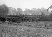 Bridge No 9 - View of the timber bridge carrying the line over the River Blythe as seen on 24th September