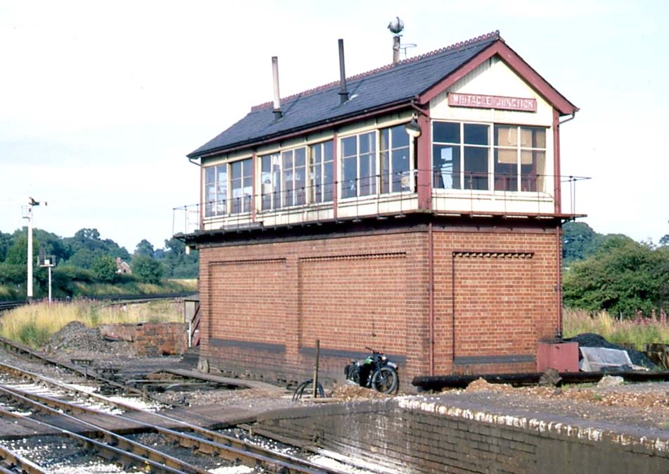 View of the LMS built Whitacre Junction Signal Box on 3rd August 1969 one month prior to its closure