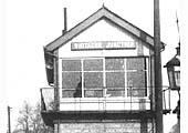 End elevation view of Whitacre Station's 1939 LMS signal box which was responsible for all main line workings