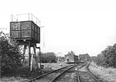 Looking towards Whitacre Junction station from the Hampton branch line on 30th June 1959
