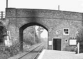 Close up   showing the entrance to Bidford on Avon's innovative booking office which was formed inside the second arch of the bridge