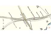 An 1885 25 inch to the mile Ordnance Survey map showing the layout of Broom Junction Station
