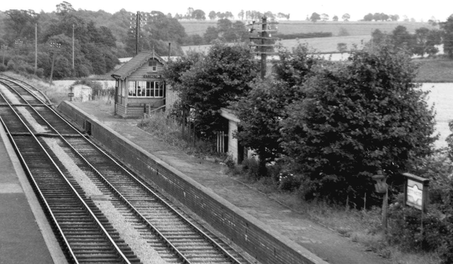 Ettington Station: Close up showing Ettington station's down platform ...