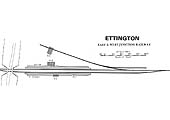 Diagram showing the simple layout of Ettington station and goods yard as seen on 24th April 1884