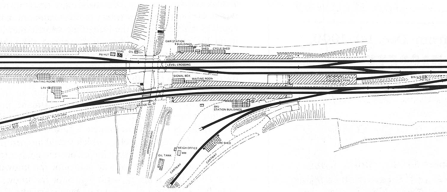 Close up of the schematic diagram showing descriptions of the different SMJ and GWR station structures