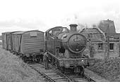 Ex-GWR 56xx Class 0-6-2T No 6671 is seen shunting in Fenny Compton goods yard circa 1964