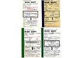War Department Wagon Labels for consignments from various WD Depots to Kineton and Ettington
